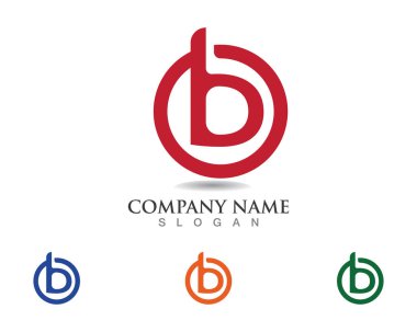 Mektup B Logo şablonu tasarlamak vektör