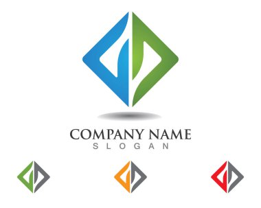 İş finans logosu - vektör konsepti çizimi