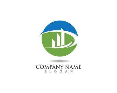 İş finans logosu - vektör konsepti çizimi