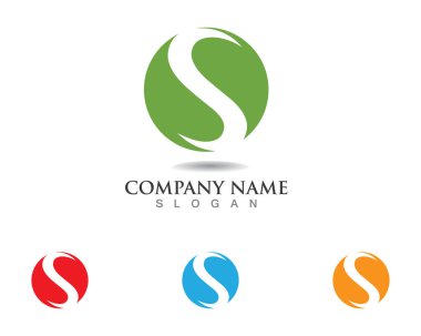 Vektör yeşil doğa logosu ve sembol bırakıyor