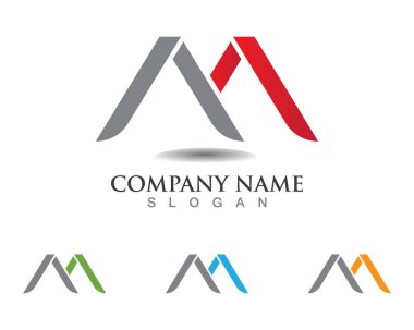 M harfi vektör simgeleri böyle logolar