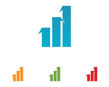İş finans logosu - vektör konsepti çizimi