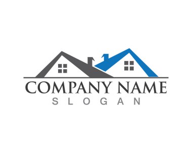 Emlak ve ev binaları logo simgeleri şablonu