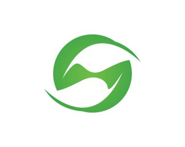 Vektör yeşil doğa logosu ve sembol bırakıyor
