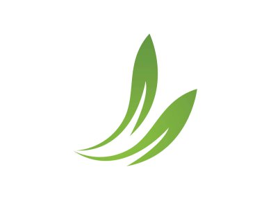 Vektör yeşil doğa logosu ve sembol bırakıyor