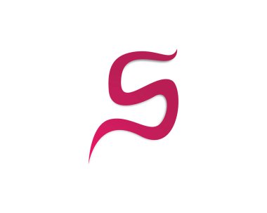 S harfli şirket logosu tasarım vektörü