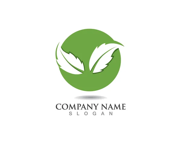 Vector leaves green nature logo and symbol — Stock Vector