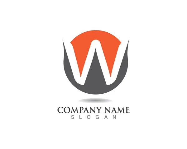 W Επιστολή λογότυπο Business πρότυπο διάνυσμα εικονίδιο — Διανυσματικό Αρχείο