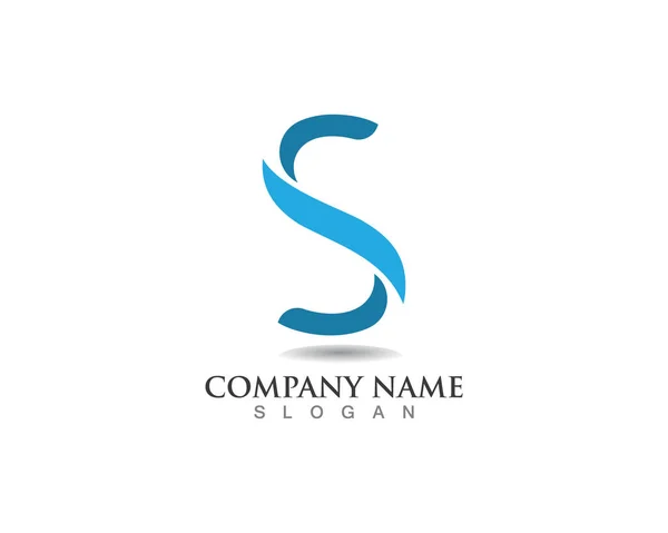 S harfli şirket logosu tasarım vektörü — Stok Vektör