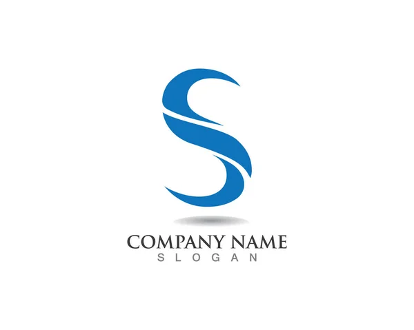 Carta corporativa de negócios S logo design vector — Vetor de Stock