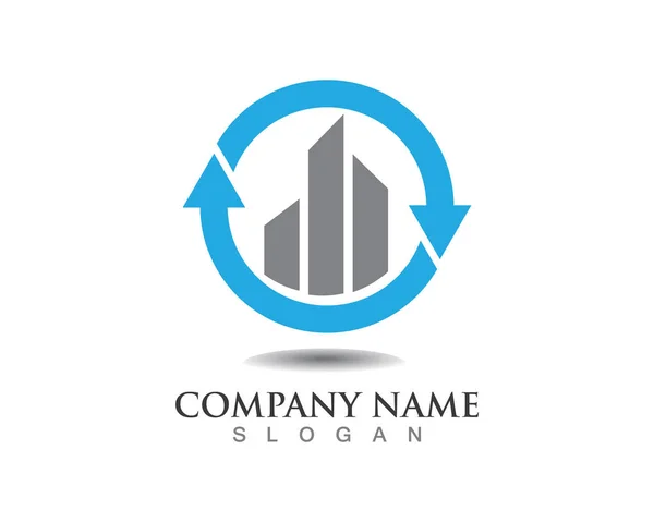 Business finance logo - vector concept illustration — Stock Vector