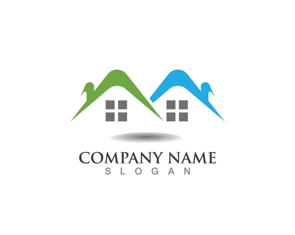 Immobiliare e home building logo icone modello — Vettoriale Stock