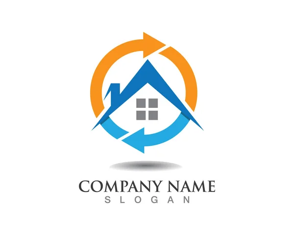 Immobiliare e home building logo icone modello — Vettoriale Stock