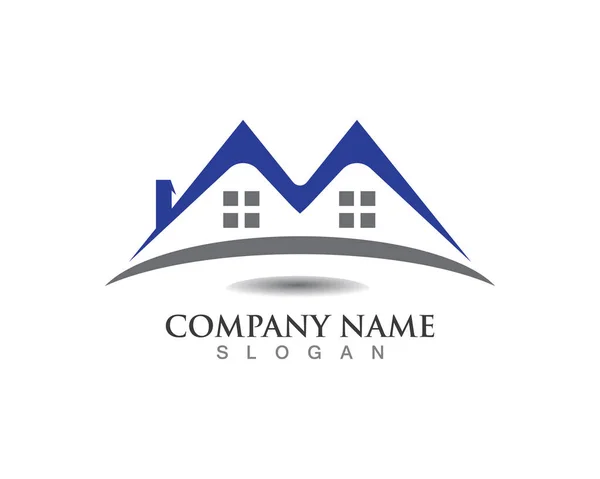 Imobiliário e casa edifícios logotipo ícones modelo —  Vetores de Stock