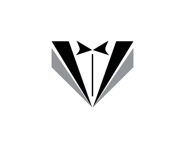 Tuxedo homem logotipo e símbolos preto ícones modelo — Vetor de Stock