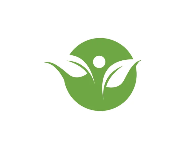 Vetor deixa o logotipo da natureza verde e símbolo —  Vetores de Stock