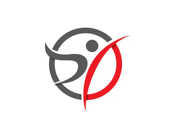 Menschen kümmern sich Erfolg Gesundheit Leben Logo Vorlage Symbole — Stockvektor
