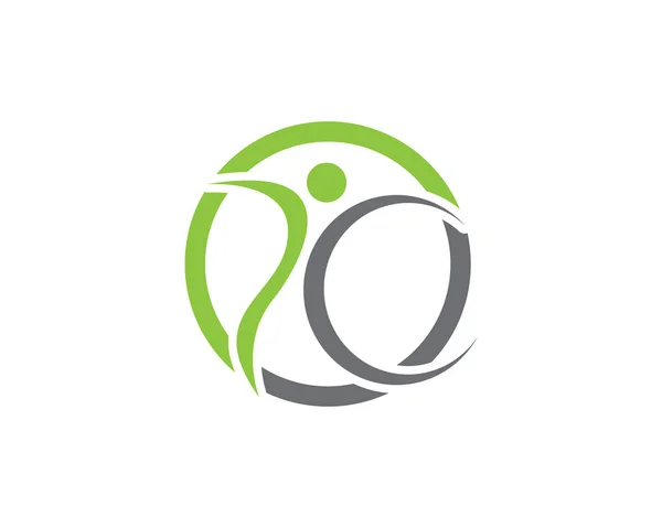 Orang-orang peduli sukses Logo kesehatan templat ikon - Stok Vektor