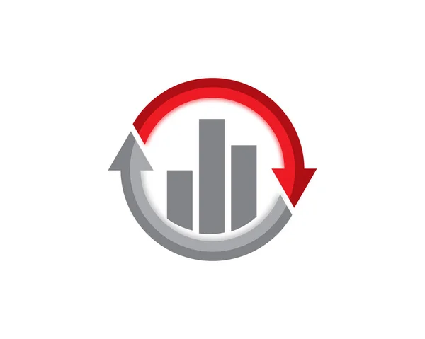 Logótipo das finanças das empresas - ilustração do conceito de vector — Vetor de Stock