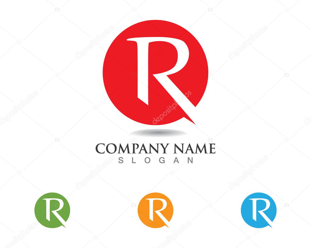 R letters logo and symbols