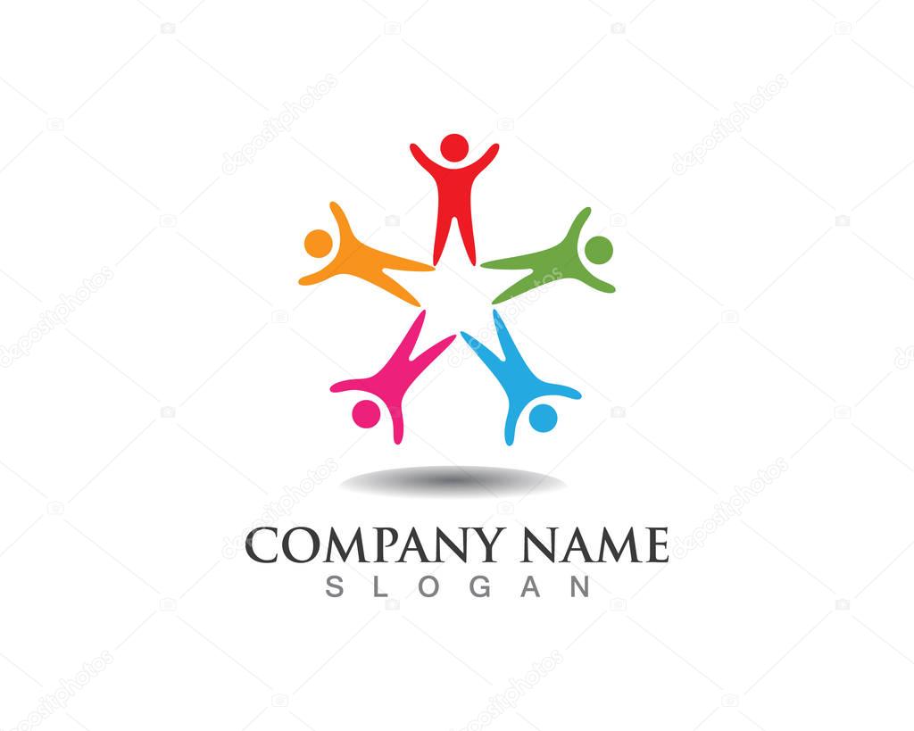 People care success health life logo template icons
