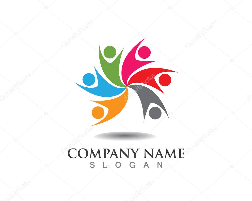 People care success health life logo template icons