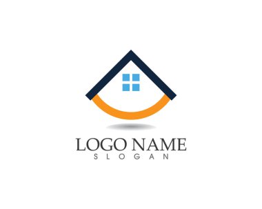  ev binaları logo simgeleri şablonu
