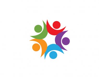 İnsanlar başarıyı önemser sağlık logosu simgeleri