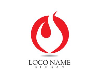 Yangın alev doğa logo ve sembolleri