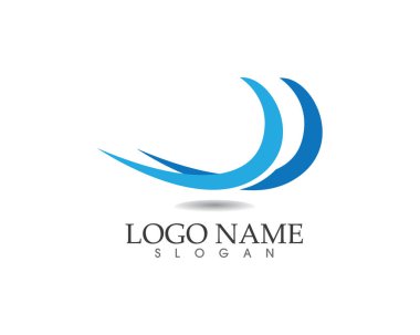 mavi su sembolleri logo ve şablon