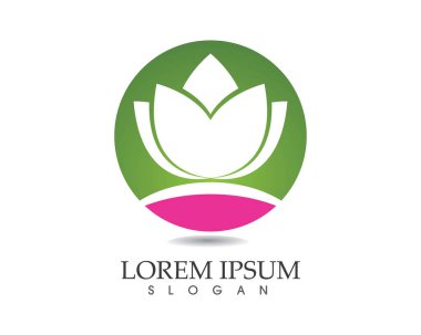 Vektör yeşil doğa logosu ve sembol bırakıyor