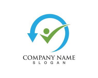 Başarılı insanlar bakım başarı sağlık hayat logo logo şablonu-