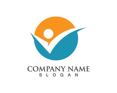 Başarılı insanlar bakım başarı sağlık hayat logo logo şablonu-