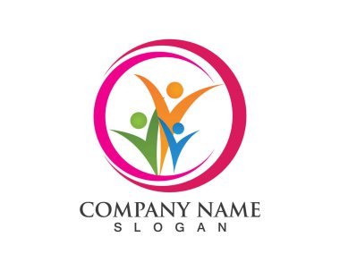 Başarılı insanlar bakım başarı sağlık hayat logo logo şablonu-