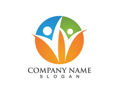 Başarılı insanlar bakım başarı sağlık hayat logo logo şablonu-