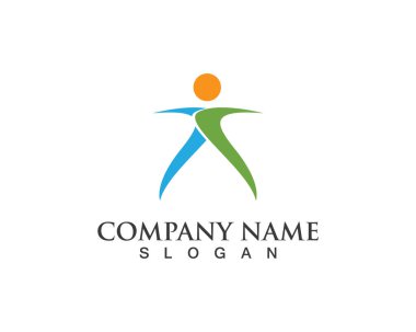 Başarılı insanlar bakım başarı sağlık hayat logo logo şablonu-