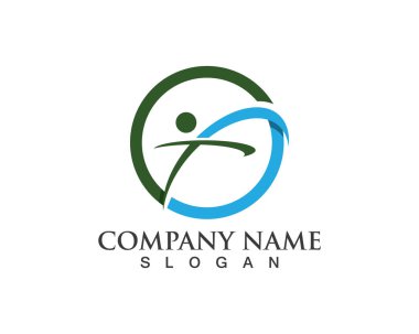 Başarılı insanlar bakım başarı sağlık hayat logo logo şablonu-