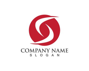 S harfli şirket logosu tasarım vektörü