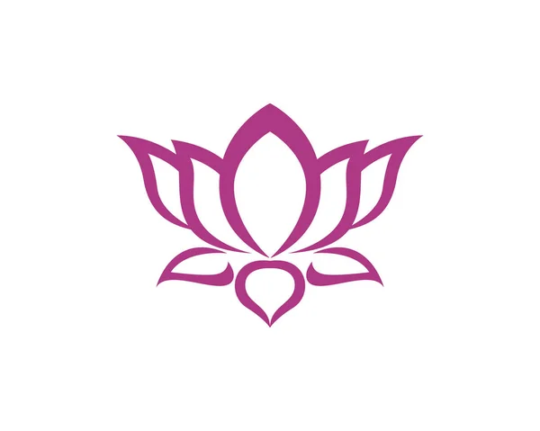 Vector: signo de flor de loto para bienestar, spa y yoga. Ilustración vectorial — Vector de stock