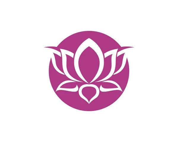 Vektor - Lotus Flower tecken för Wellness, Spa och Yoga. Vektorillustration — Stock vektor