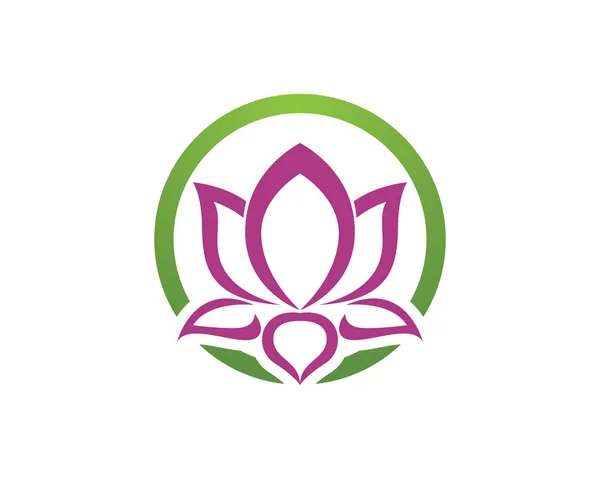 Vektor - Lotus Flower tecken för Wellness, Spa och Yoga. Vektorillustration — Stock vektor