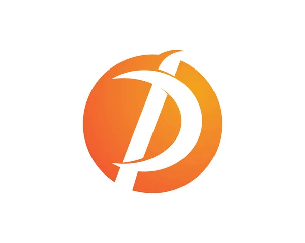 Carta corporativa de negócios p logotipo vetor de design — Vetor de Stock