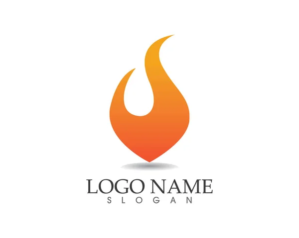 Tűz láng természet logó és szimbólumok — Stock Vector
