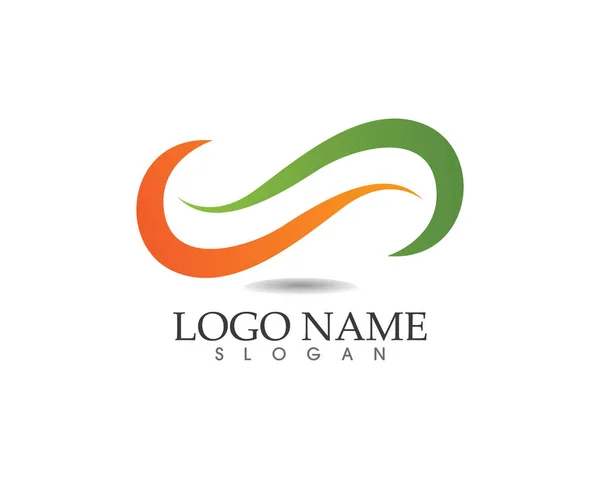 Infinito logotipo y plantilla de símbolo — Vector de stock