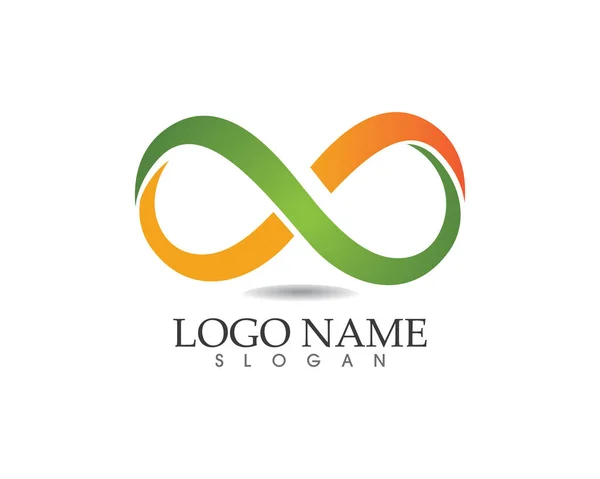 Infinito logotipo y plantilla de símbolo — Vector de stock