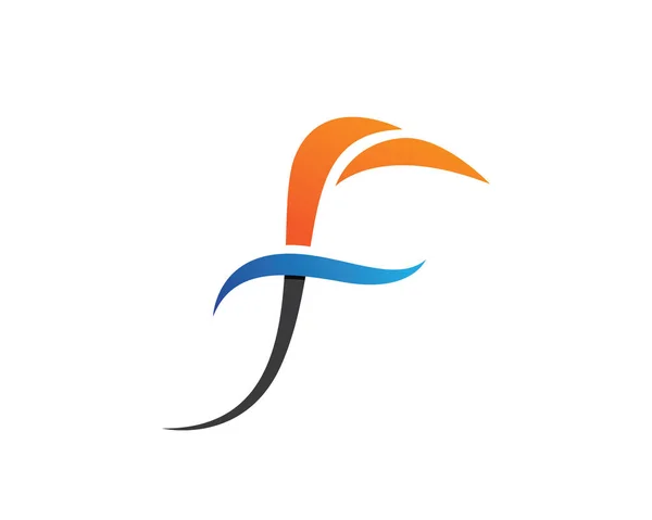 Hızlı satır F harfi logosu — Stok Vektör