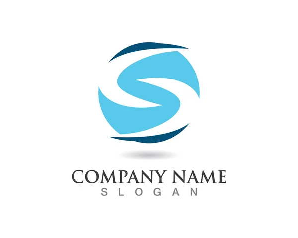 Carta corporativa de negócios S logo design vector —  Vetores de Stock