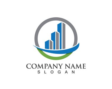 İş finans logosu - vektör konsepti çizimi