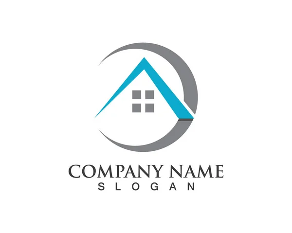 Imobiliário e casa edifícios logotipo ícones modelo — Vetor de Stock
