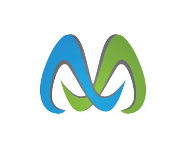 M harfi vektör simgeleri böyle logolar